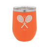 Tennis Crossed Rackets - Laser Engraved Stainless Steel Drinkware - 1922 -