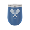 Tennis Crossed Rackets - Laser Engraved Stainless Steel Drinkware - 1922 -