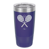 Tennis Crossed Rackets - Laser Engraved Stainless Steel Drinkware - 1922 -