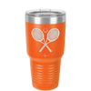 Tennis Crossed Rackets - Laser Engraved Stainless Steel Drinkware - 1922 -