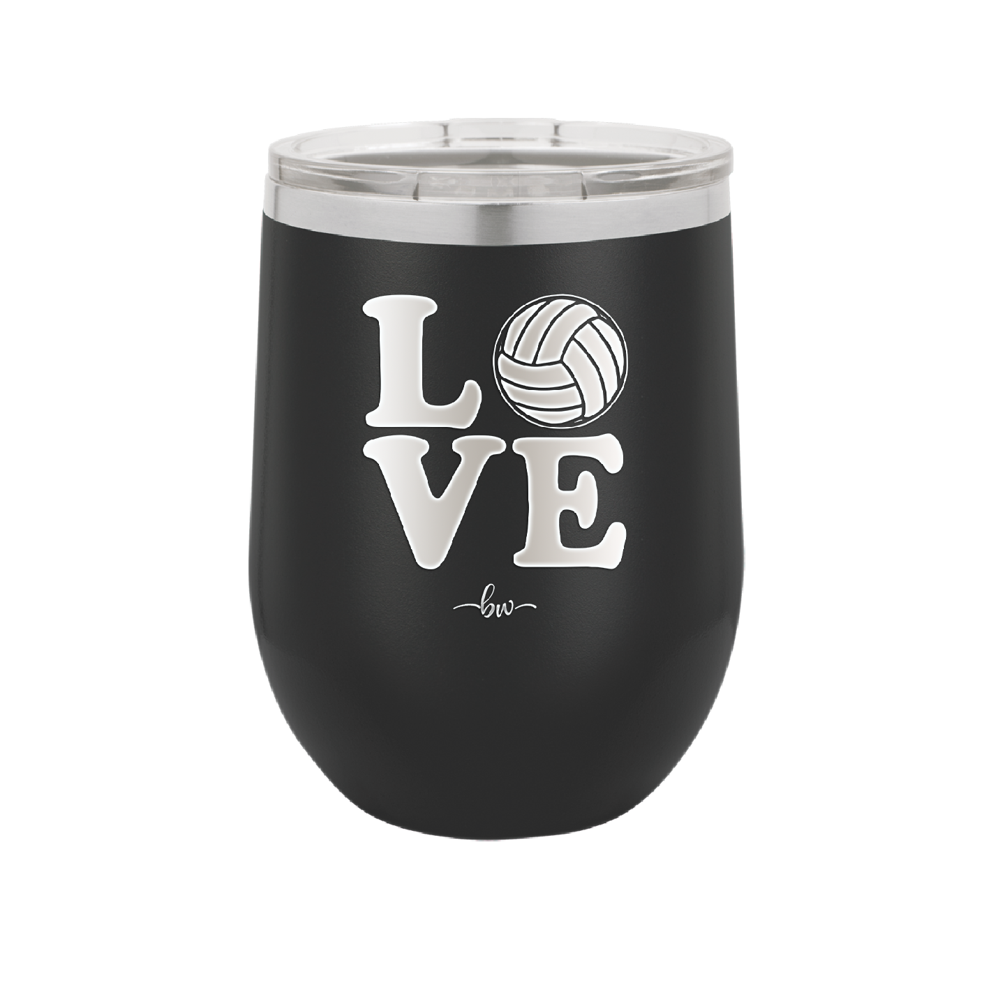 LOVE with Volleyball - Laser Engraved Stainless Steel Drinkware - 1924 -