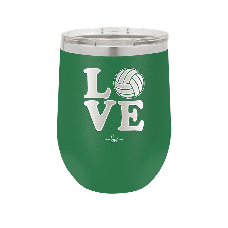 LOVE with Volleyball - Laser Engraved Stainless Steel Drinkware - 1924 -