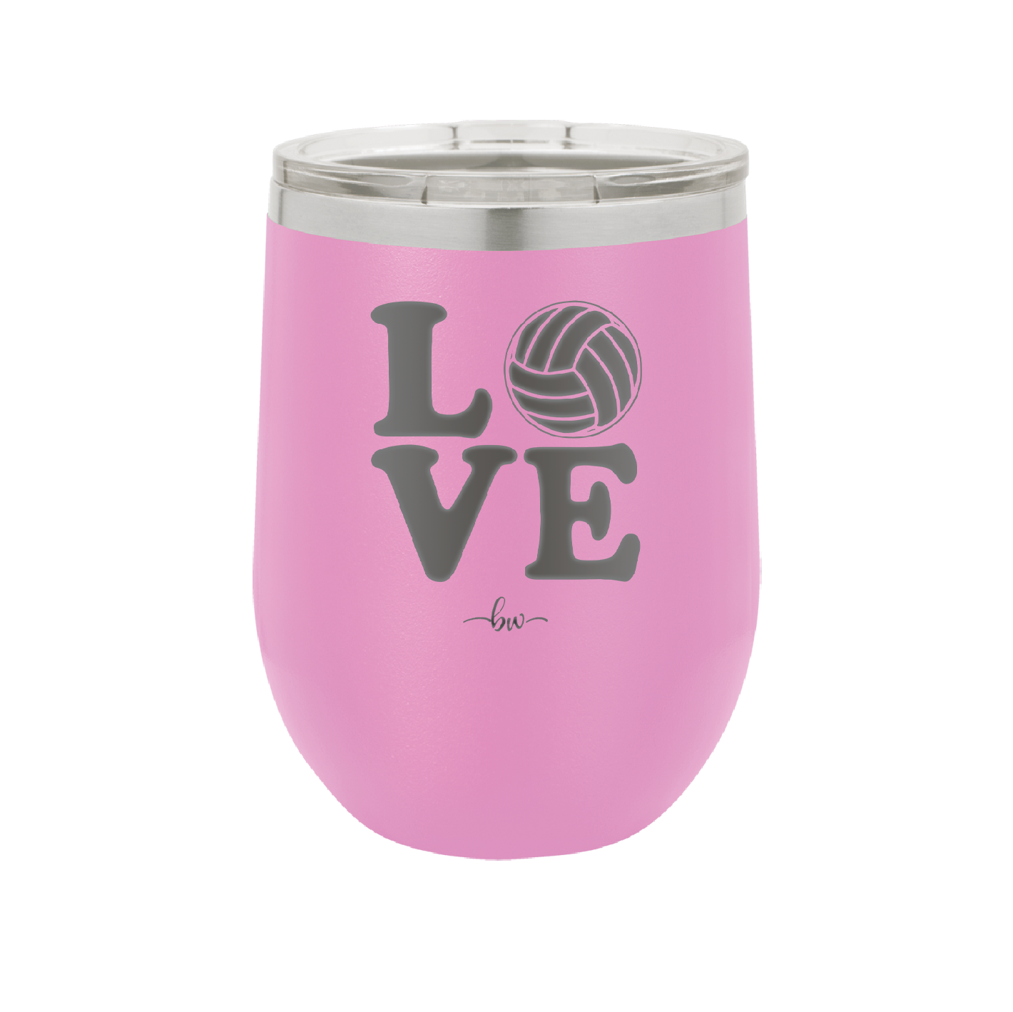 LOVE with Volleyball - Laser Engraved Stainless Steel Drinkware - 1924 -