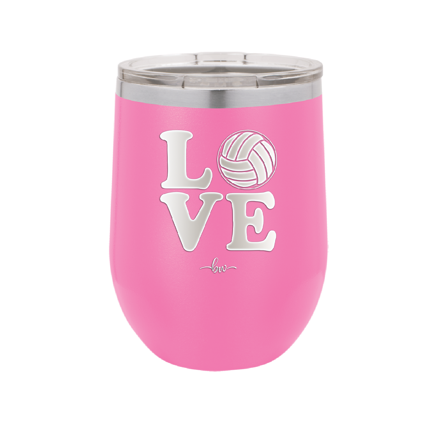 LOVE with Volleyball - Laser Engraved Stainless Steel Drinkware - 1924 -