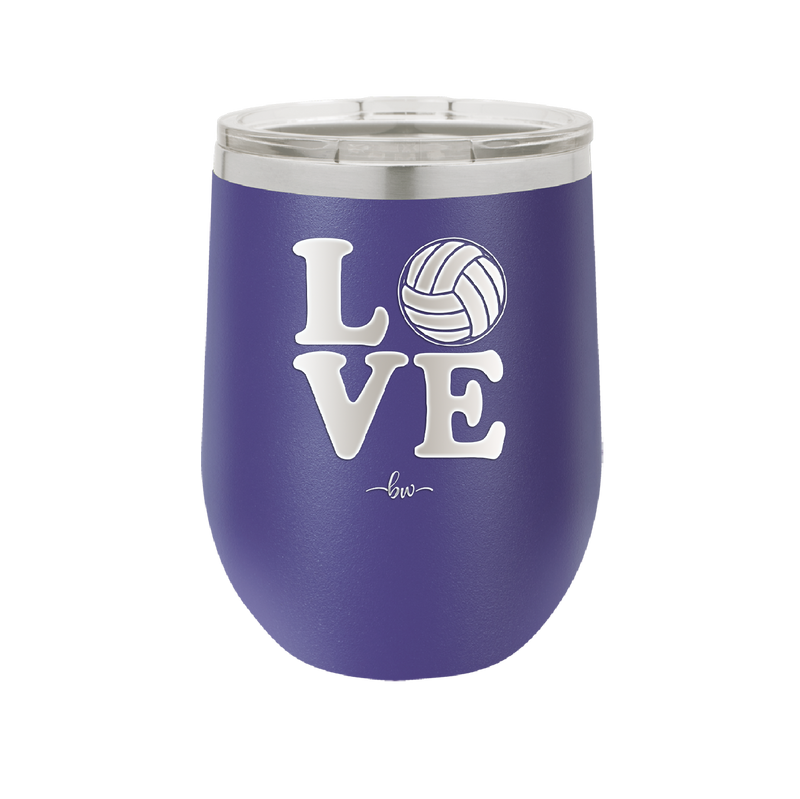 LOVE with Volleyball - Laser Engraved Stainless Steel Drinkware - 1924 -
