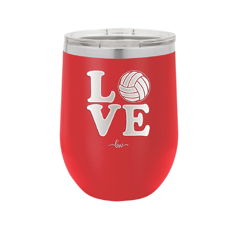 LOVE with Volleyball - Laser Engraved Stainless Steel Drinkware - 1924 -