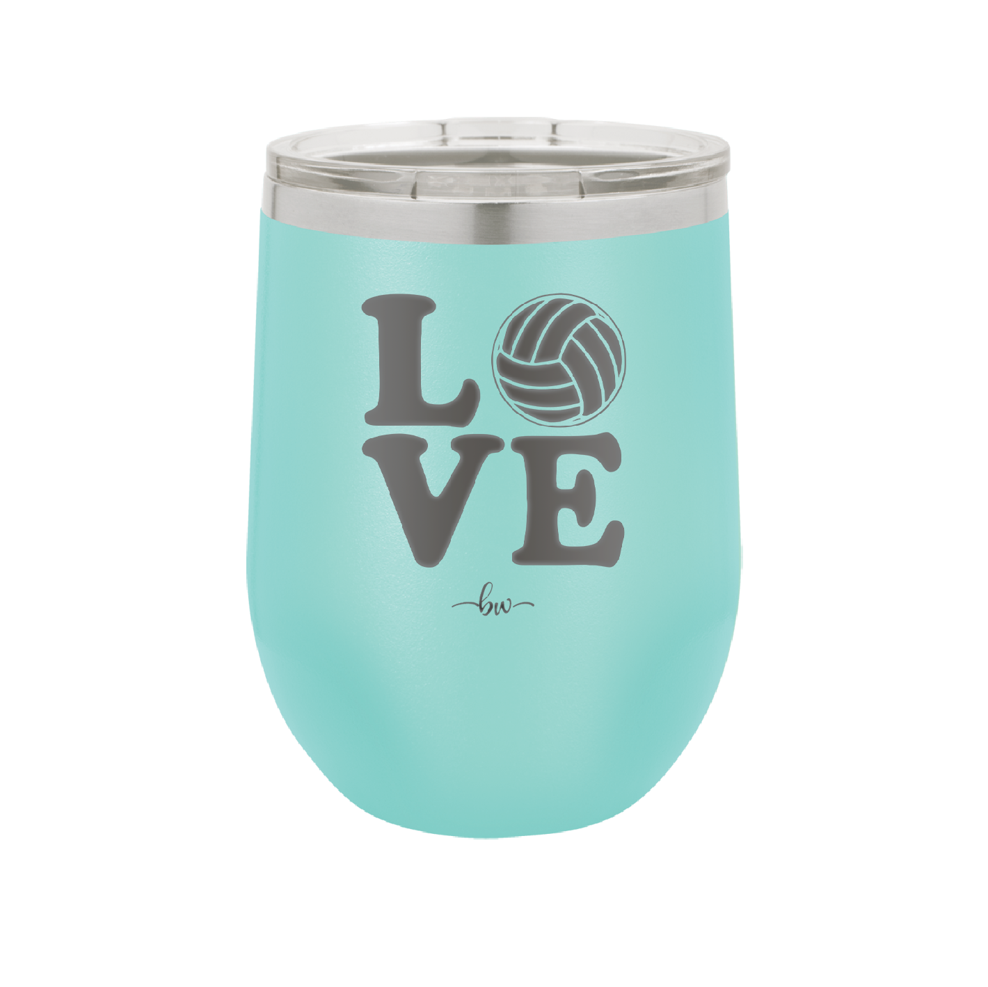 LOVE with Volleyball - Laser Engraved Stainless Steel Drinkware - 1924 -