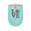 LOVE with Volleyball - Laser Engraved Stainless Steel Drinkware - 1924 -