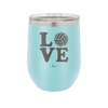 LOVE with Volleyball - Laser Engraved Stainless Steel Drinkware - 1924 -