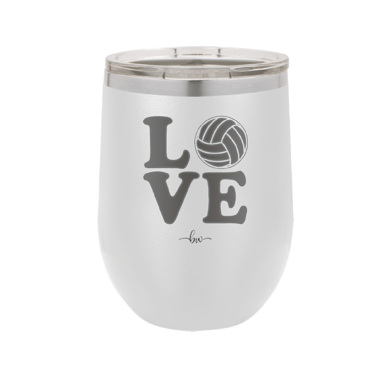 LOVE with Volleyball - Laser Engraved Stainless Steel Drinkware - 1924 -