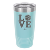 LOVE with Volleyball - Laser Engraved Stainless Steel Drinkware - 1924 -