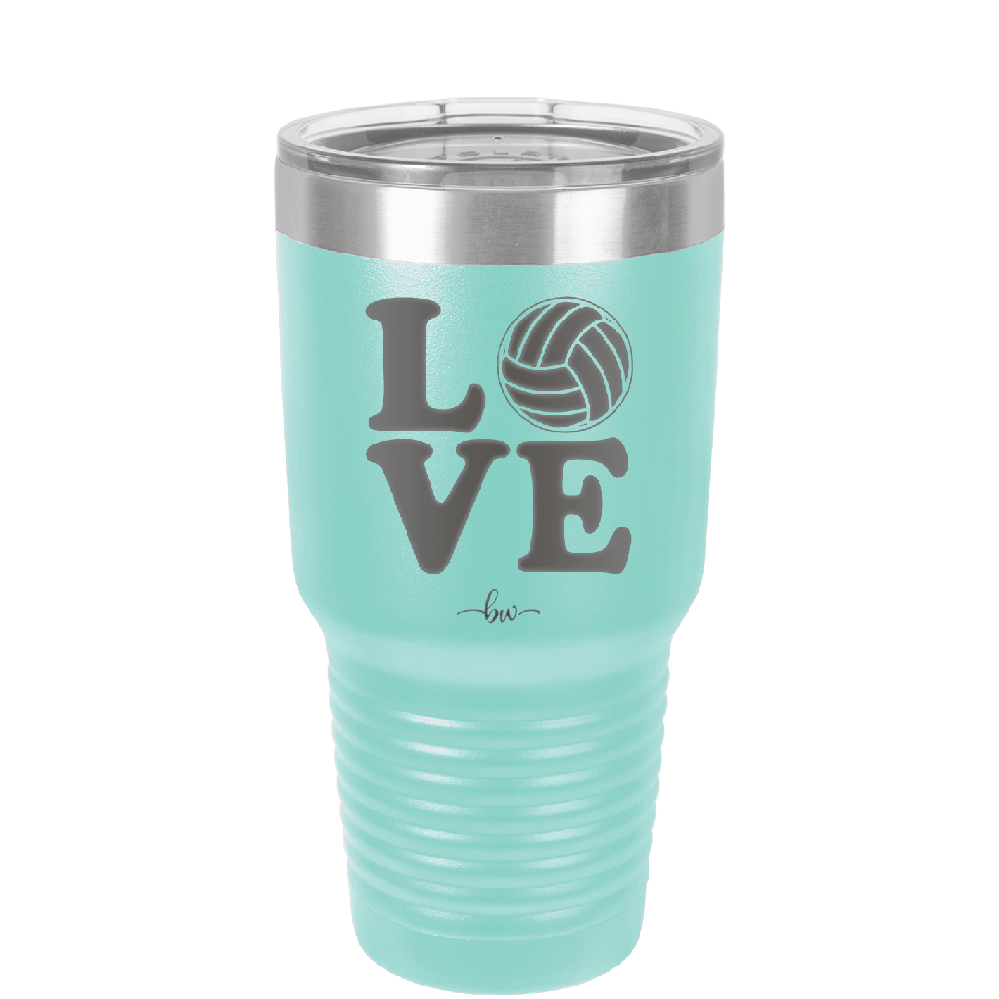 LOVE with Volleyball - Laser Engraved Stainless Steel Drinkware - 1924 -