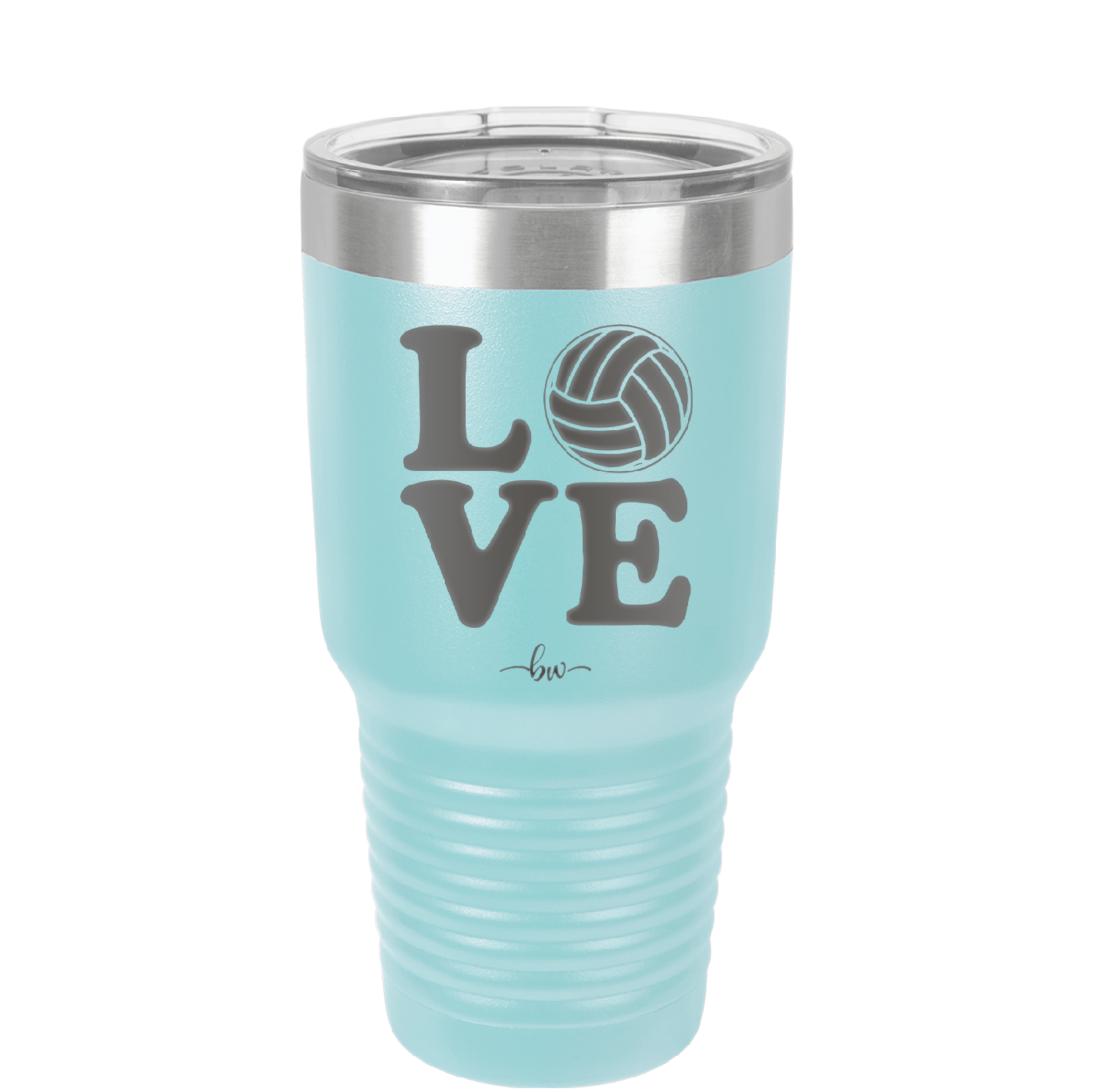 LOVE with Volleyball - Laser Engraved Stainless Steel Drinkware - 1924 -