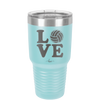 LOVE with Volleyball - Laser Engraved Stainless Steel Drinkware - 1924 -