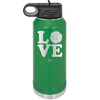 LOVE with Volleyball - Laser Engraved Stainless Steel Drinkware - 1924 -