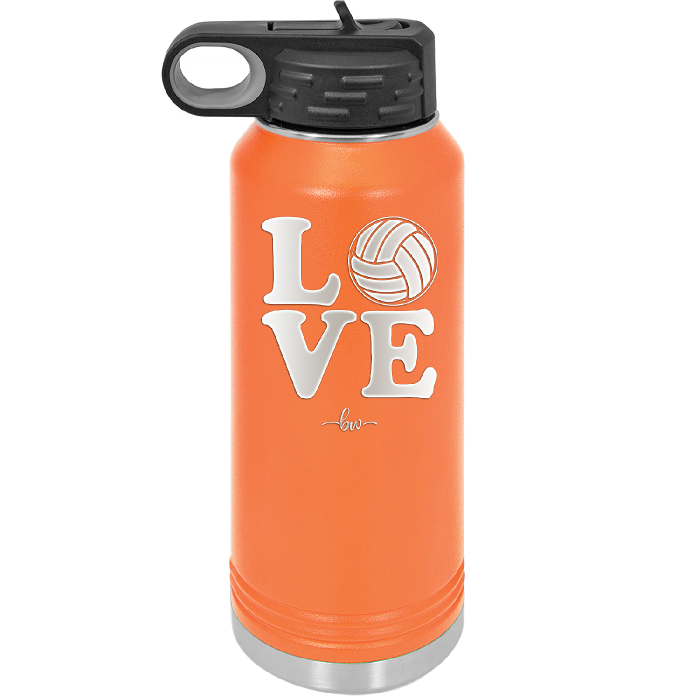 LOVE with Volleyball - Laser Engraved Stainless Steel Drinkware - 1924 -