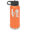 LOVE with Volleyball - Laser Engraved Stainless Steel Drinkware - 1924 -