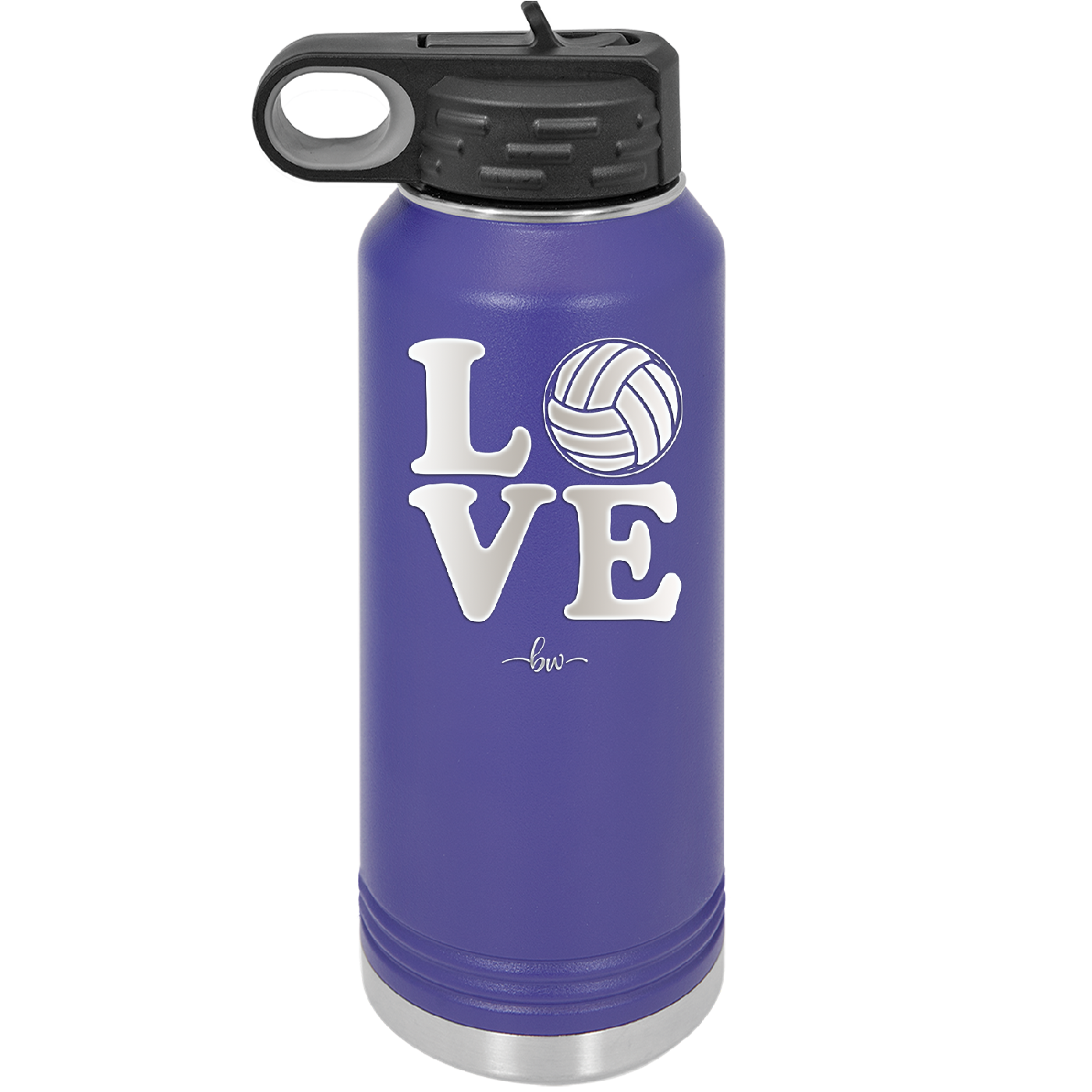LOVE with Volleyball - Laser Engraved Stainless Steel Drinkware - 1924 -