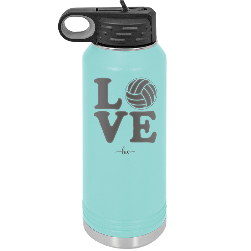 LOVE with Volleyball - Laser Engraved Stainless Steel Drinkware - 1924 -