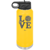 LOVE with Volleyball - Laser Engraved Stainless Steel Drinkware - 1924 -