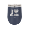 I Heart Volleyball - Laser Engraved Stainless Steel Drinkware - 1925 -