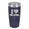 I Heart Volleyball - Laser Engraved Stainless Steel Drinkware - 1925 -