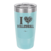 I Heart Volleyball - Laser Engraved Stainless Steel Drinkware - 1925 -