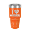 I Heart Volleyball - Laser Engraved Stainless Steel Drinkware - 1925 -