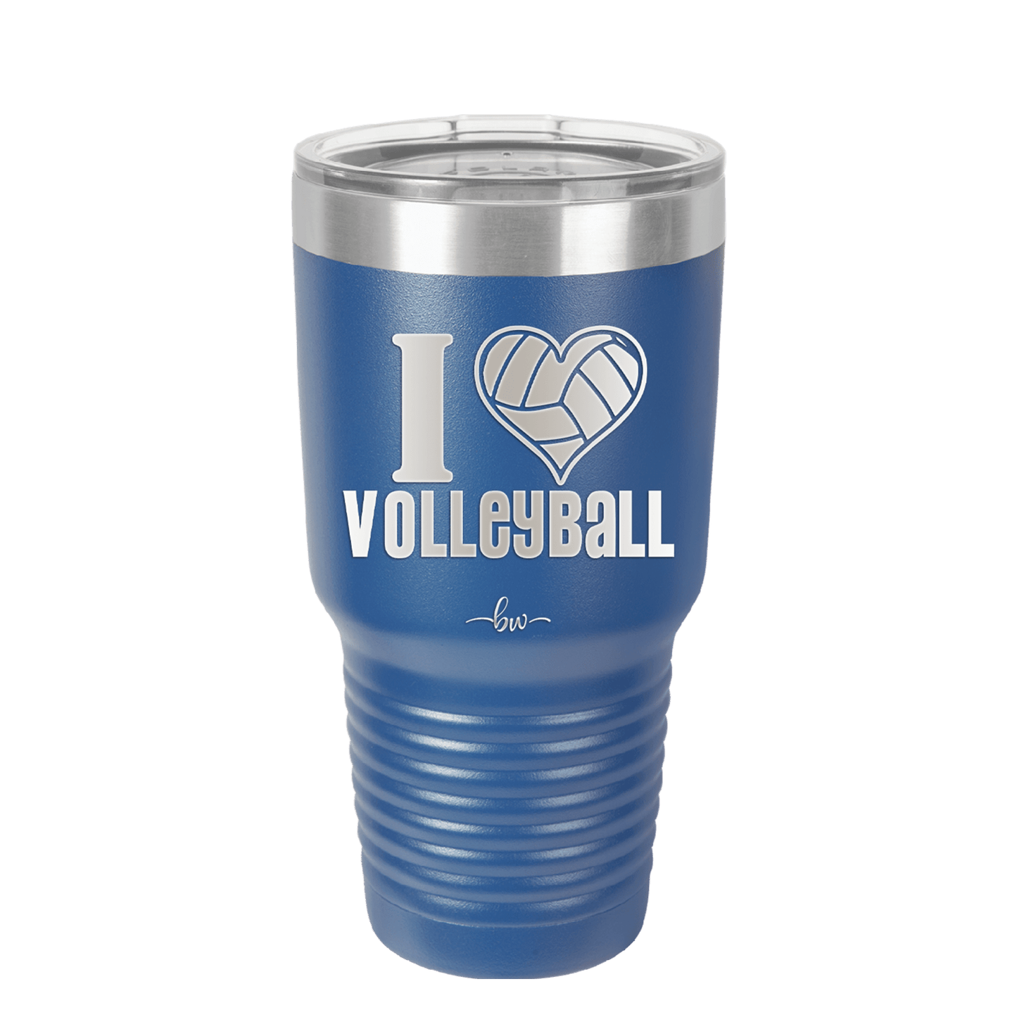 I Heart Volleyball - Laser Engraved Stainless Steel Drinkware - 1925 -