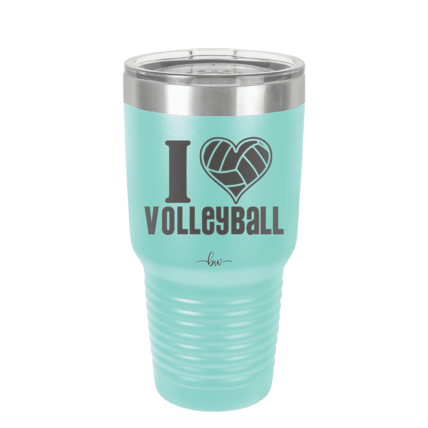 I Heart Volleyball - Laser Engraved Stainless Steel Drinkware - 1925 -
