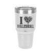 I Heart Volleyball - Laser Engraved Stainless Steel Drinkware - 1925 -