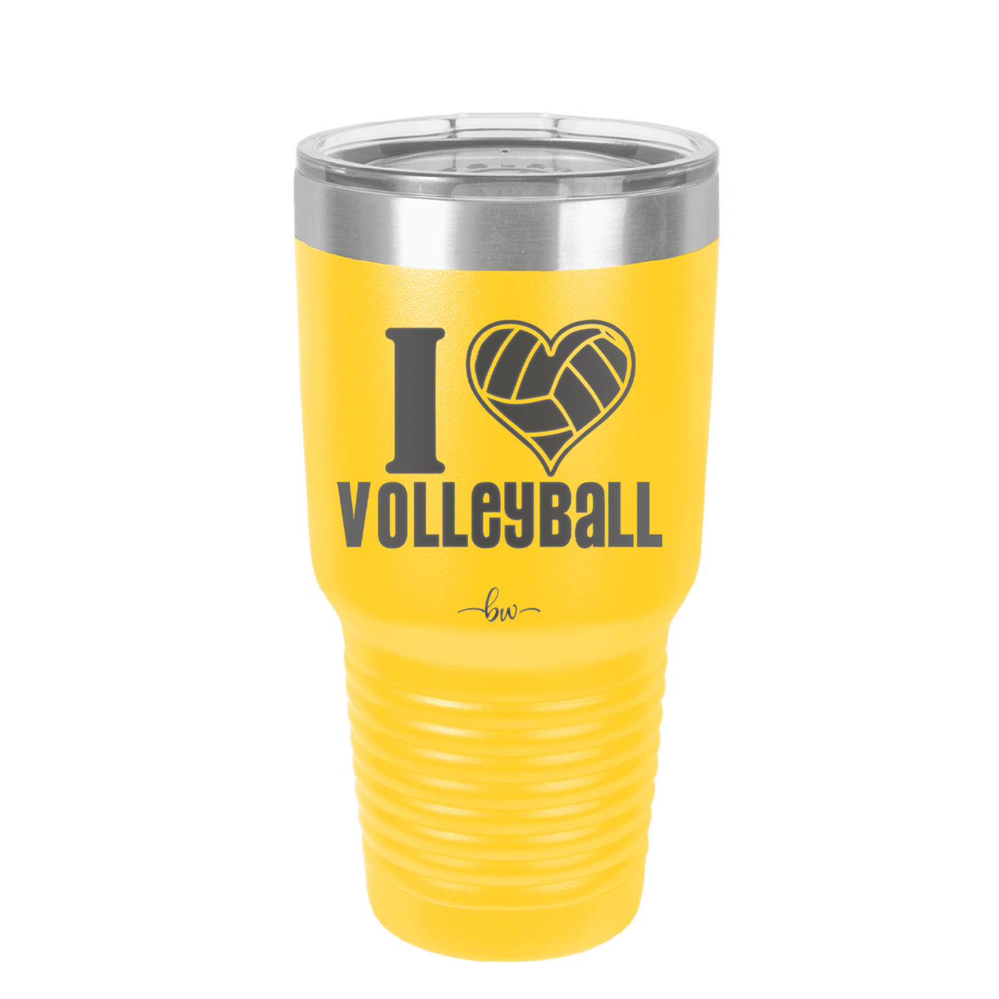 I Heart Volleyball - Laser Engraved Stainless Steel Drinkware - 1925 -