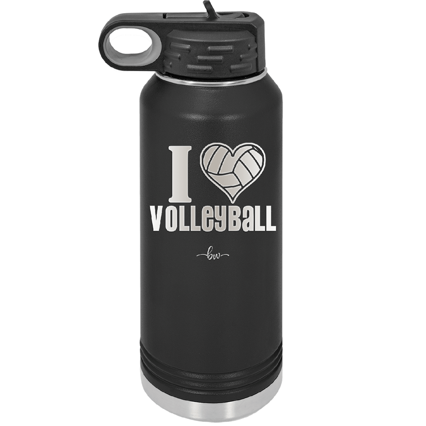 I Heart Volleyball - Laser Engraved Stainless Steel Drinkware - 1925 -