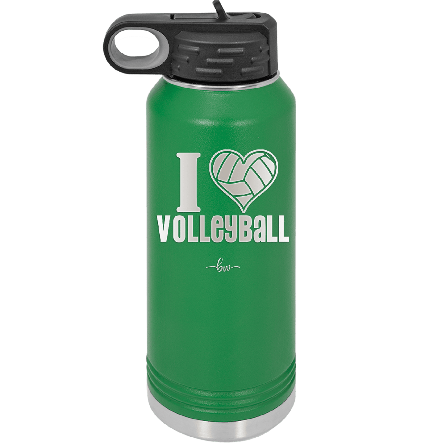 I Heart Volleyball - Laser Engraved Stainless Steel Drinkware - 1925 -