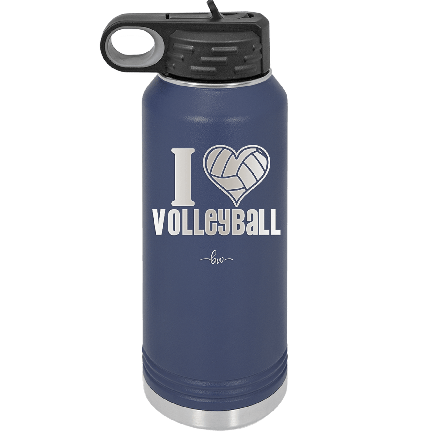 I Heart Volleyball - Laser Engraved Stainless Steel Drinkware - 1925 -