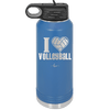 I Heart Volleyball - Laser Engraved Stainless Steel Drinkware - 1925 -