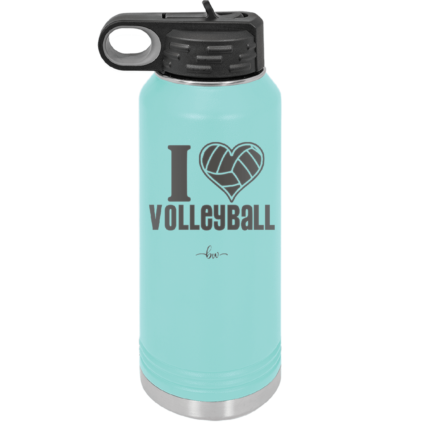 I Heart Volleyball - Laser Engraved Stainless Steel Drinkware - 1925 -