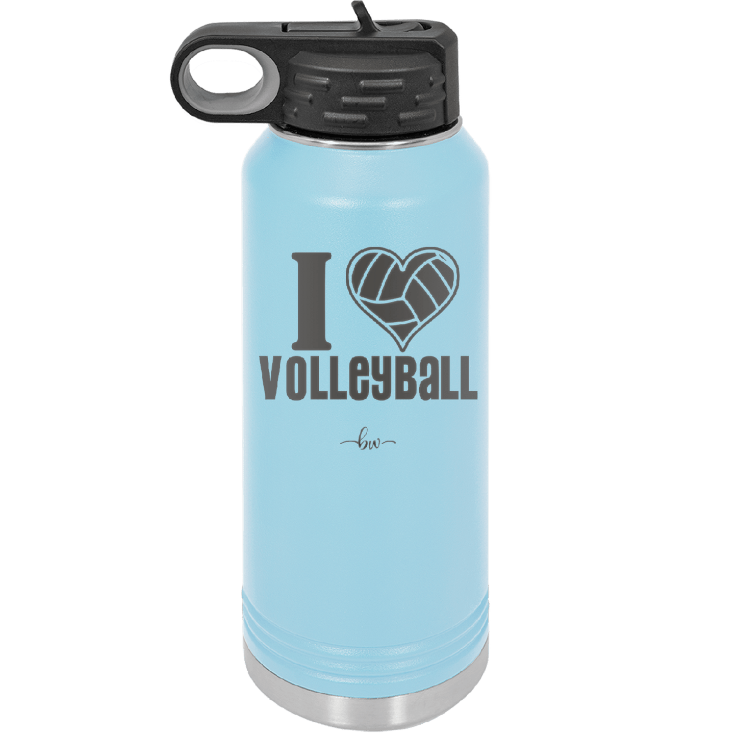 I Heart Volleyball - Laser Engraved Stainless Steel Drinkware - 1925 -