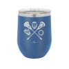 Lacrosse Crossed Sticks with Gear - Laser Engraved Stainless Steel Drinkware - 1941 -