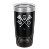 Lacrosse Crossed Sticks with Gear - Laser Engraved Stainless Steel Drinkware - 1941 -