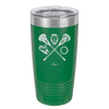 Lacrosse Crossed Sticks with Gear - Laser Engraved Stainless Steel Drinkware - 1941 -
