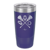 Lacrosse Crossed Sticks with Gear - Laser Engraved Stainless Steel Drinkware - 1941 -