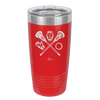 Lacrosse Crossed Sticks with Gear - Laser Engraved Stainless Steel Drinkware - 1941 -