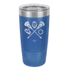 Lacrosse Crossed Sticks with Gear - Laser Engraved Stainless Steel Drinkware - 1941 -