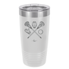 Lacrosse Crossed Sticks with Gear - Laser Engraved Stainless Steel Drinkware - 1941 -