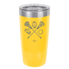 Lacrosse Crossed Sticks with Gear - Laser Engraved Stainless Steel Drinkware - 1941 -