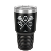 Lacrosse Crossed Sticks with Gear - Laser Engraved Stainless Steel Drinkware - 1941 -