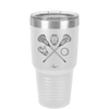 Lacrosse Crossed Sticks with Gear - Laser Engraved Stainless Steel Drinkware - 1941 -