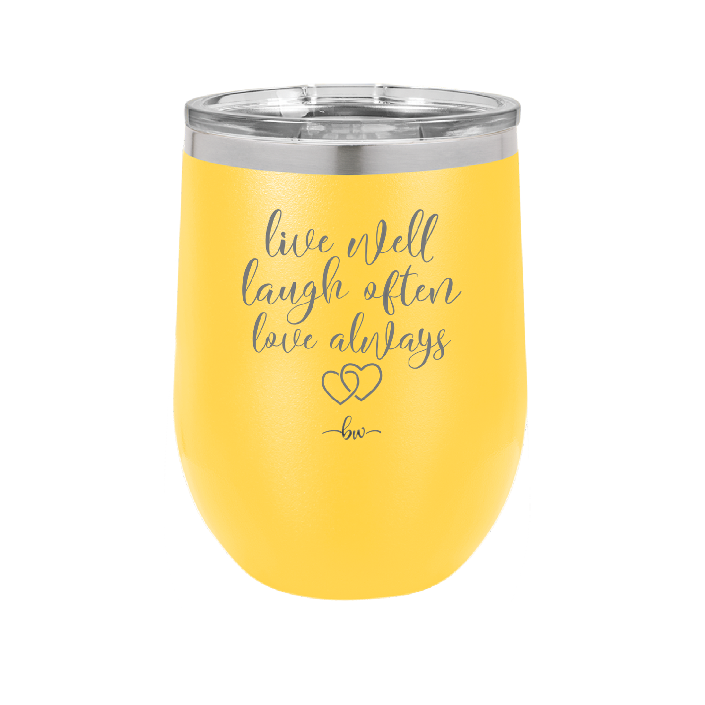 Live Well Laugh Often Love Always - Laser Engraved Stainless Steel Drinkware - 1945 -
