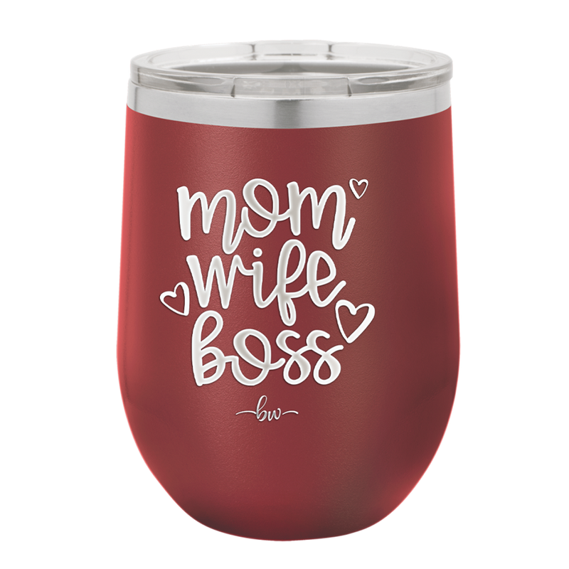 Mom Wife Boss - Laser Engraved Stainless Steel Drinkware - 1967 -